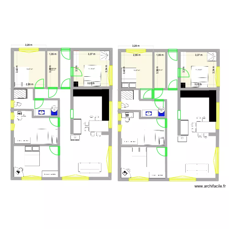 projet RDC. Plan de 3 et 25 m² projet RDC. Plan de 3 et 25 m²