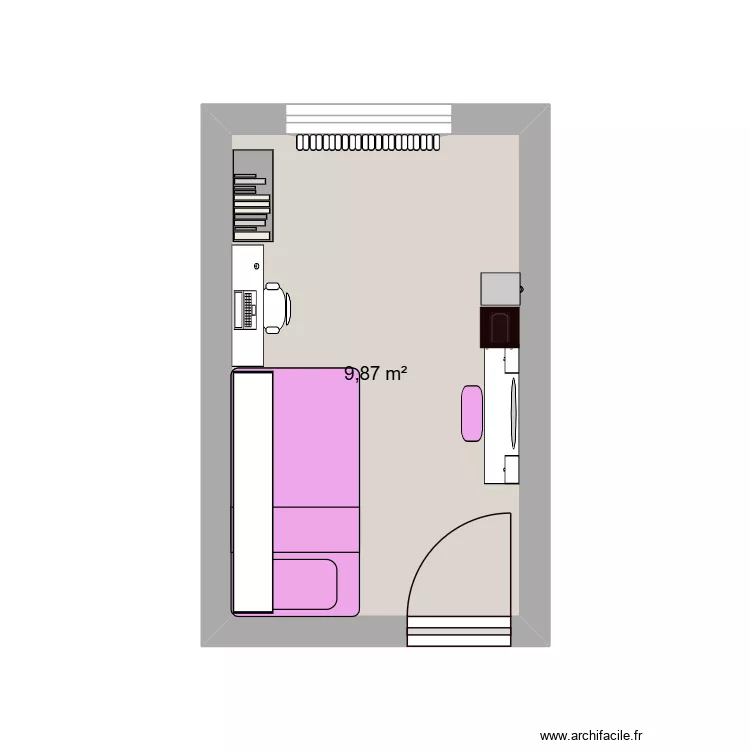 Chambre 2. Plan de 1 et 10 m² Chambre 2. Plan de 1 et 10 m²