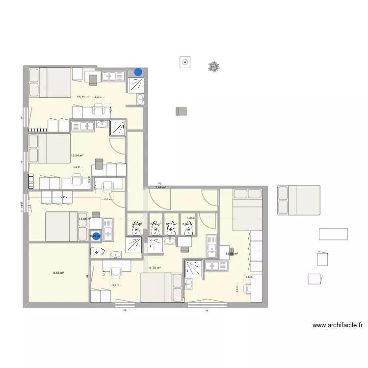 CG E7 V1.5. Plan de 12 Pièces et 95 m² CG E7 V1.5. Plan de 12 Pièces et 95 m²