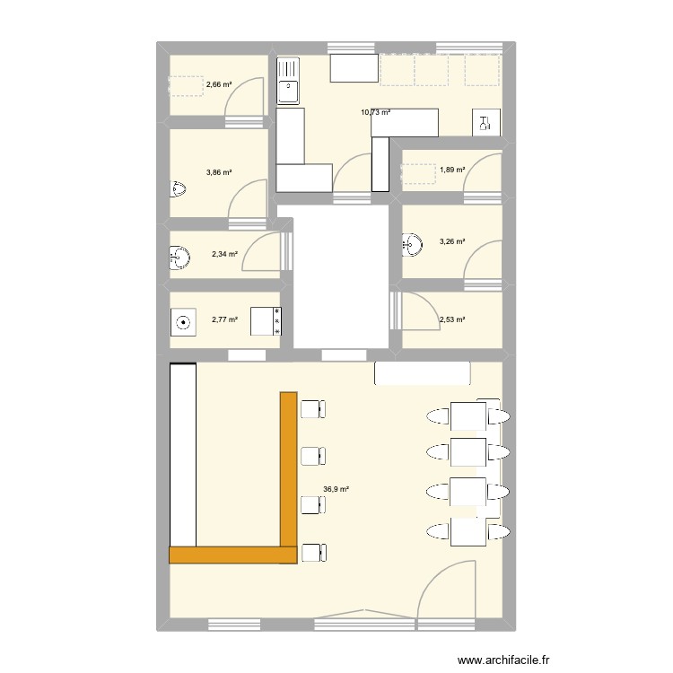 Timbale. Plan de 0 pièce et 0 m2