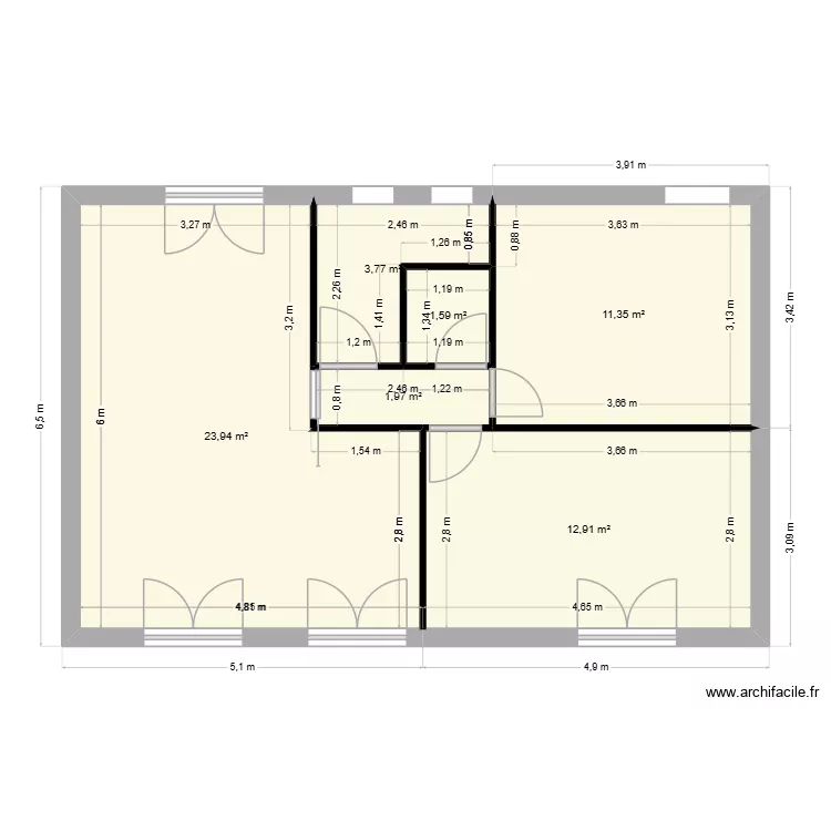 maison cher 2. Plan de 6 Pièces et 56 m² maison cher 2. Plan de 6 Pièces et 56 m²