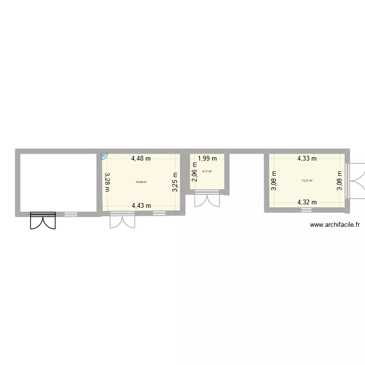 EXTENSION JARDIN. Plan de 3 Pièces et 32 m² EXTENSION JARDIN. Plan de 3 Pièces et 32 m²