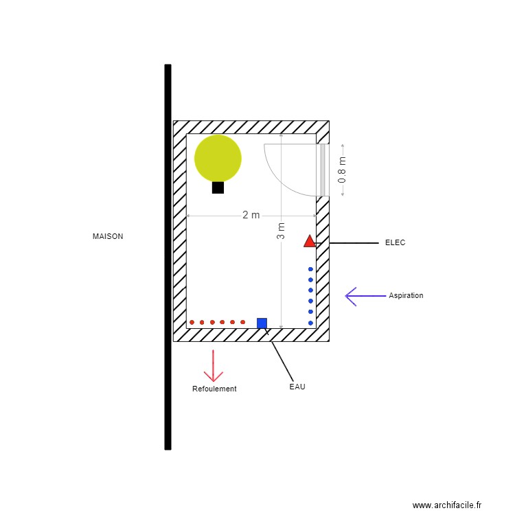 local tech théo. Plan de 0 pièce et 0 m2