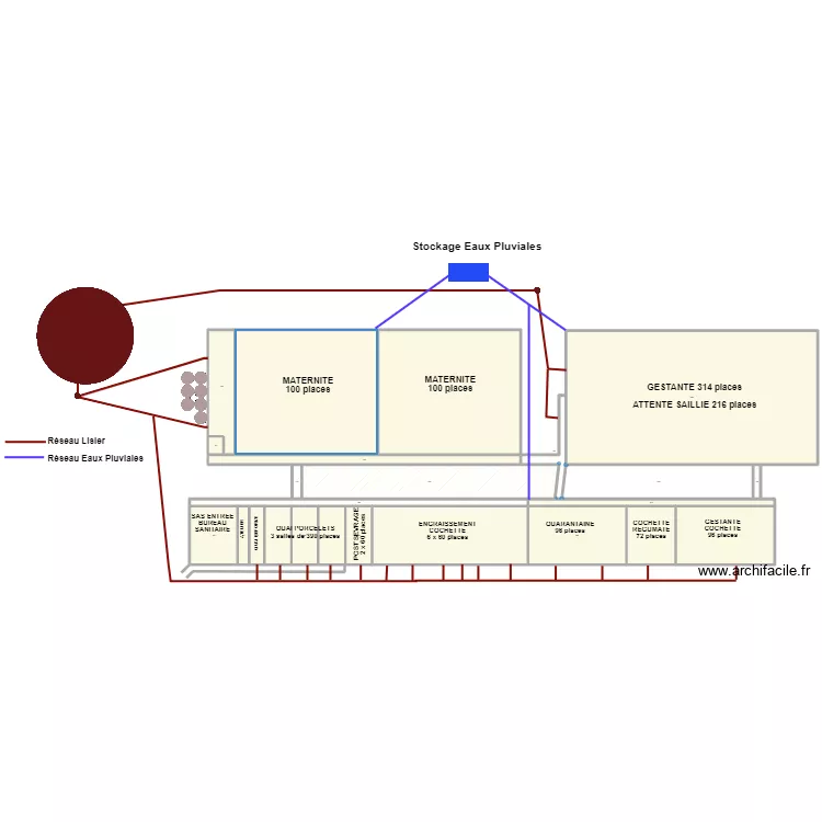 SAS PORCELETS DE BOURGOGNE LISIER. Plan de 