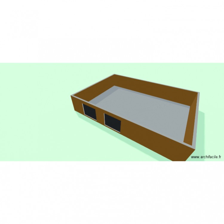 garage. Plan de 1 pièce et 161 m2