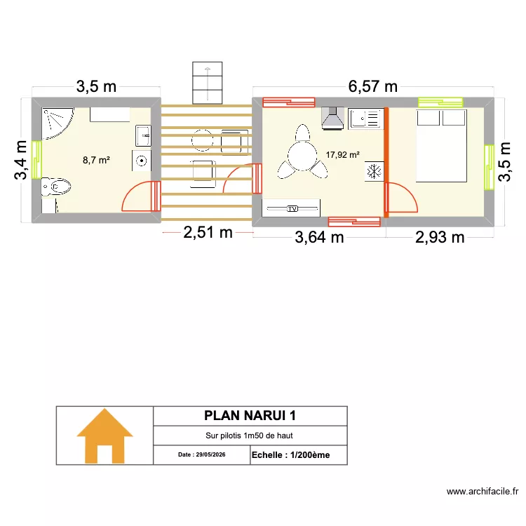 NARUI. Plan de 2 et 27 m² NARUI. Plan de 2 et 27 m²
