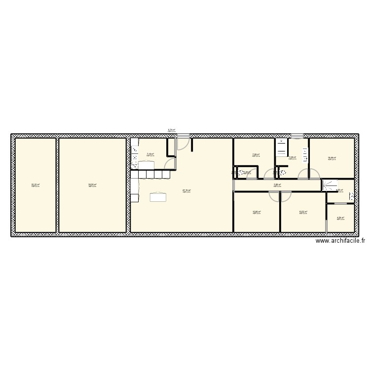 Maison  Peyrens 2026. Plan de 16 pièces et 177 m2