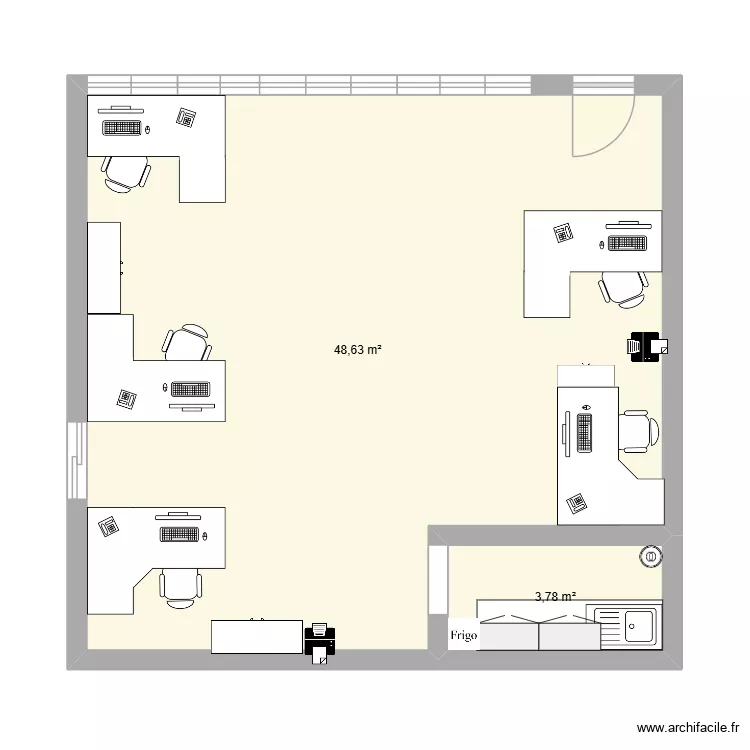 Ancienne agence immo. Plan de 2 et 52 m² Ancienne agence immo. Plan de 2 et 52 m²