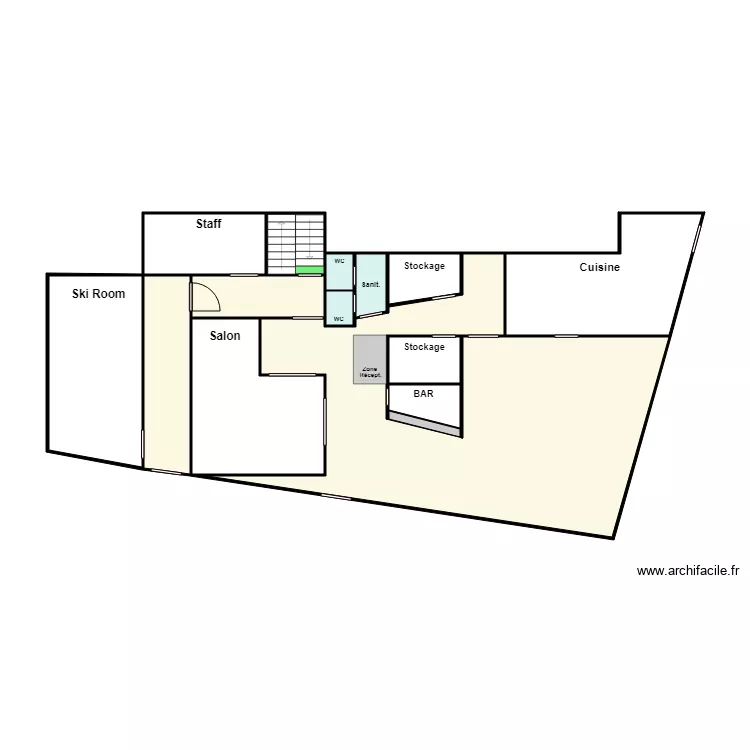 LES DOLOMITES RDC. Plan de 