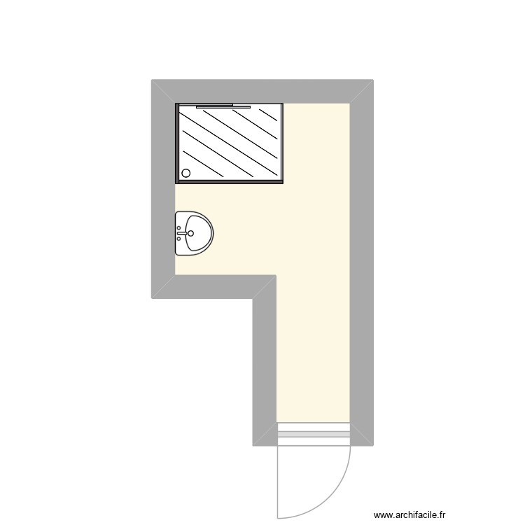 LOCATELLI sdb modifi&eacute;e. Plan de 0 pièce et 0 m2