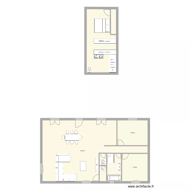PLAN BASE MAISON TRAVAILLAN. Plan de 