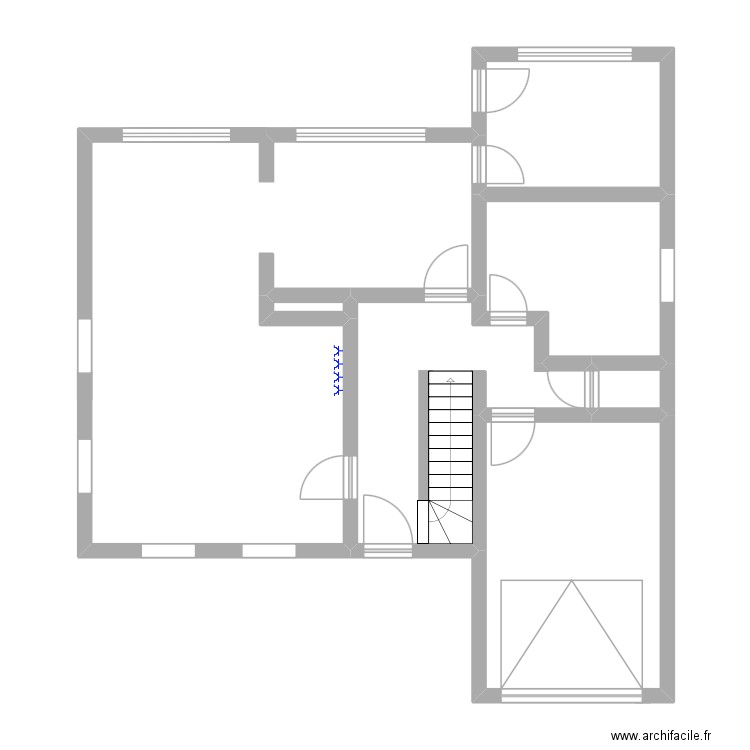 Maison - Rez. Plan de 5 pièces et 28 m2