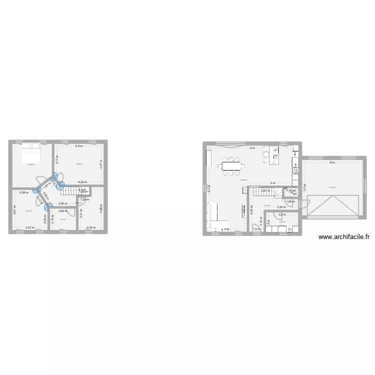 MAISON. Plan de 10  et 179 m²