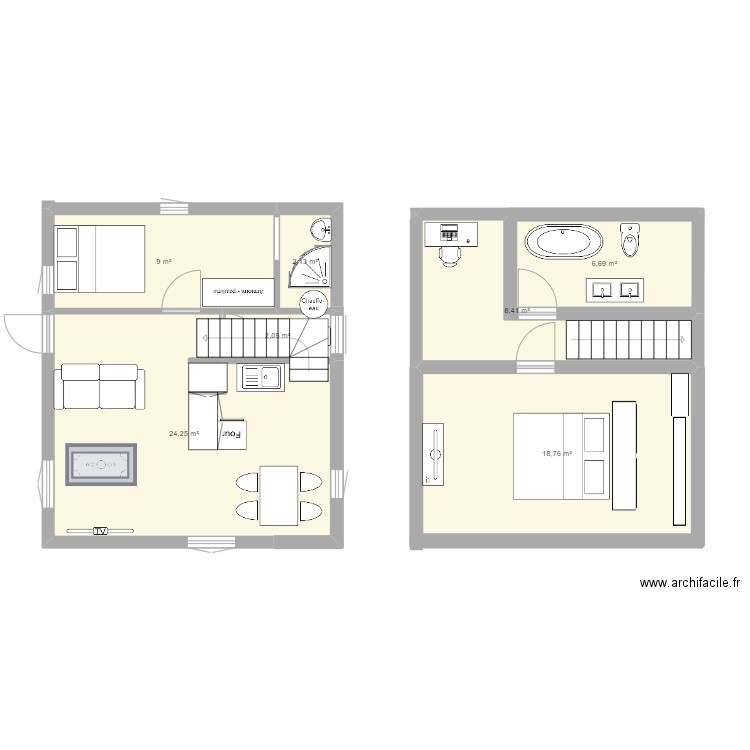 plan 1. Plan de 0 pièce et 0 m2