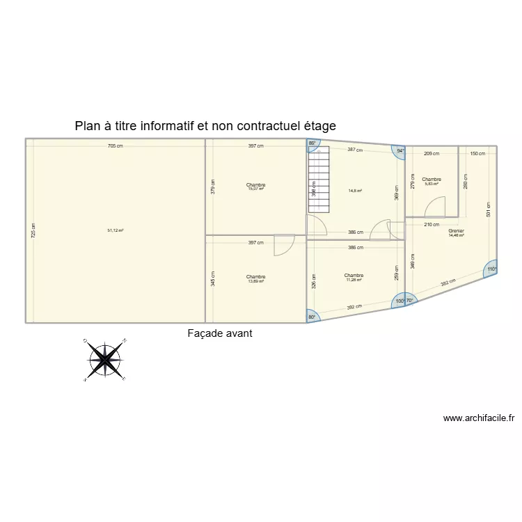 ferme gimn&eacute;e &eacute;tage. Plan de 