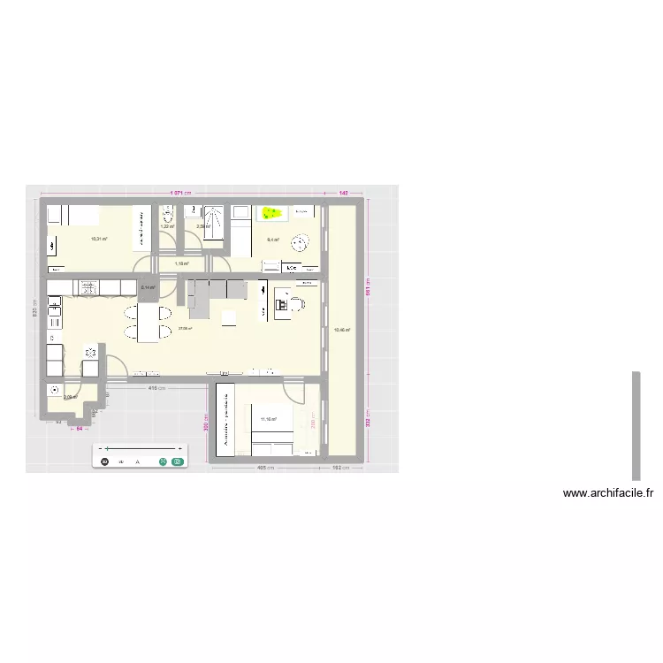 Appt 2026 - Transition 2. Plan de 10 et 86 m² Appt 2026 - Transition 2. Plan de 10 et 86 m²
