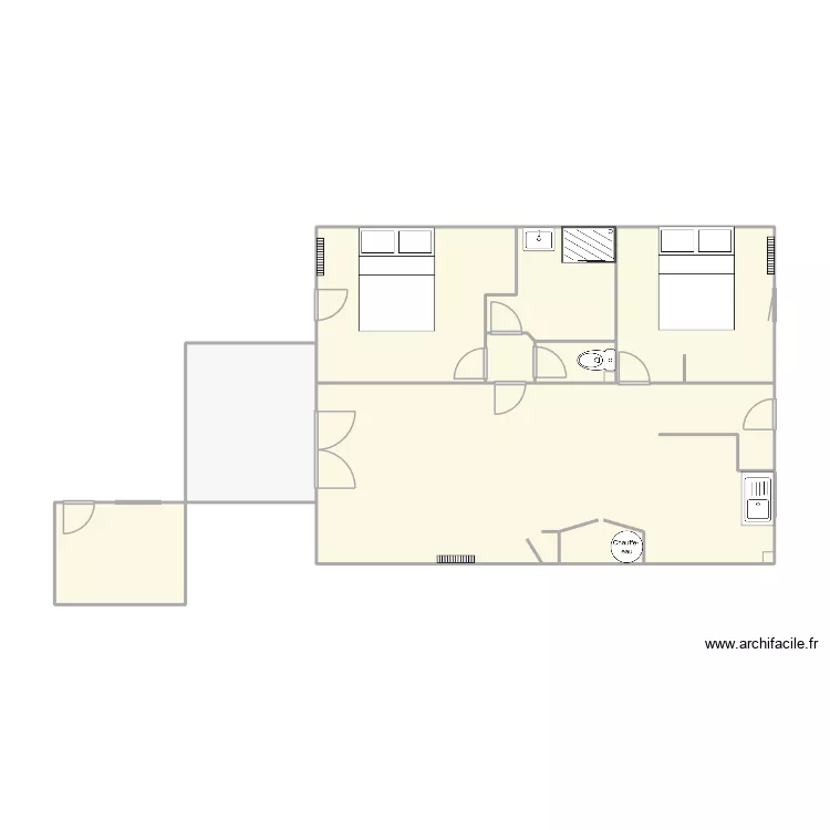 jade. Plan de 8  et 62 m²