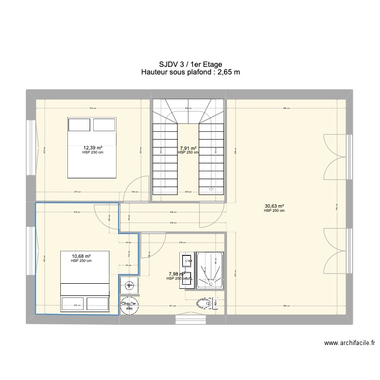 SJDV3 1 etage V1-2. Plan de 0 pièce et 0 m2