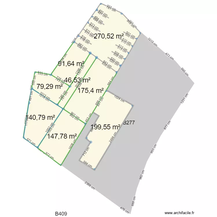 Parcelles parking. Plan de Parcelles parking. Plan de
