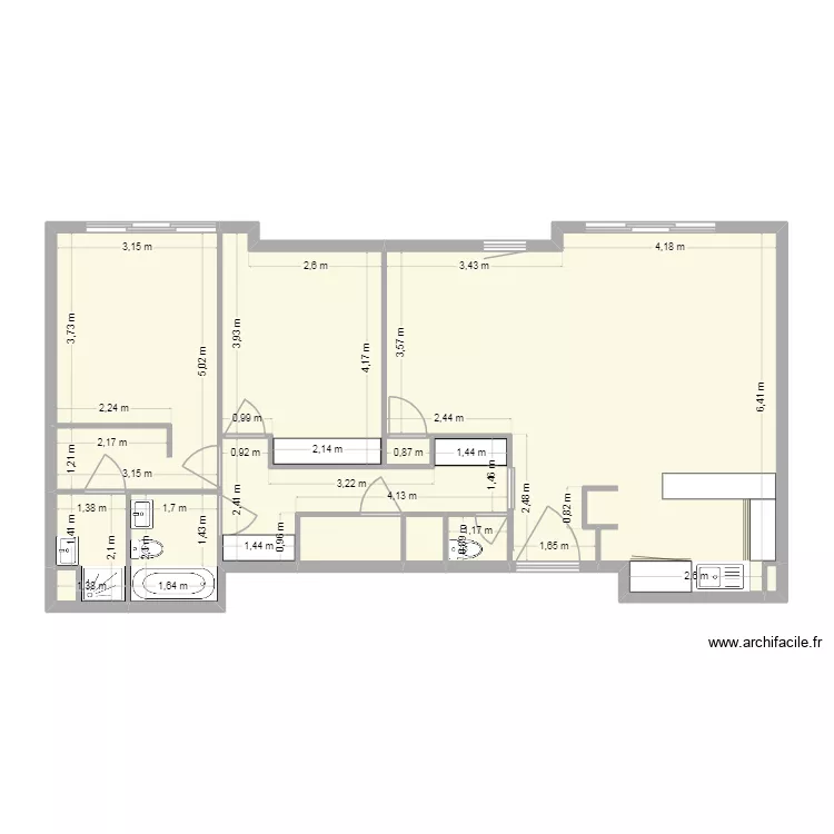 Projet Allain. Plan de 11  et 89 m²