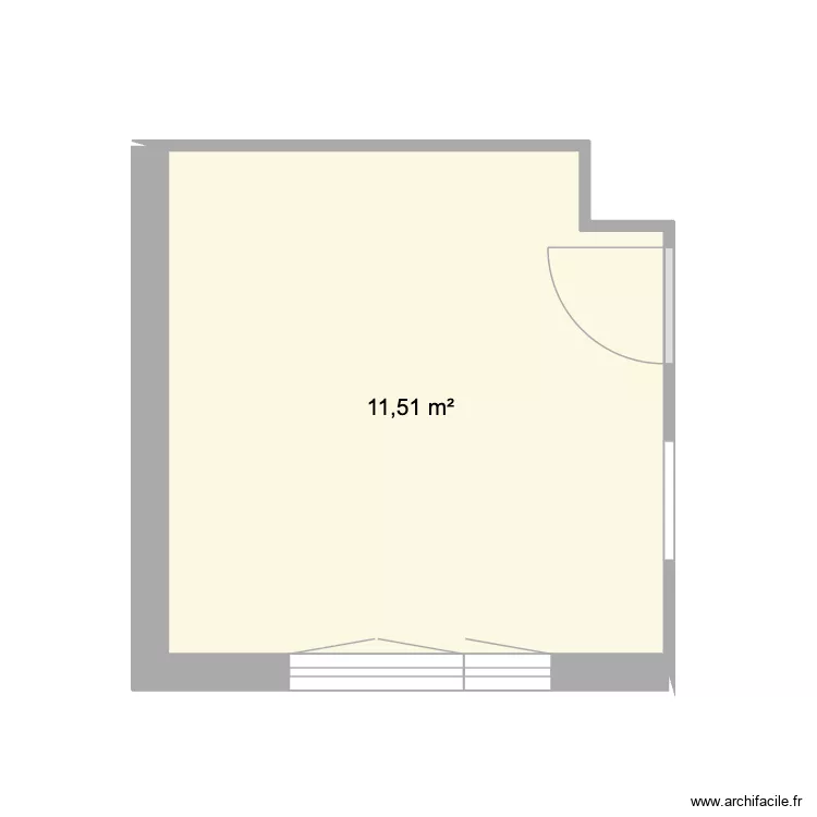 Plan existant chambre. Plan de 1 Pièce et 12 m² Plan existant chambre. Plan de 1 Pièce et 12 m²