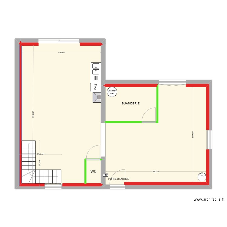 CLAVEAU LOGEMENT 2. Plan de 3 pièces et 72 m2