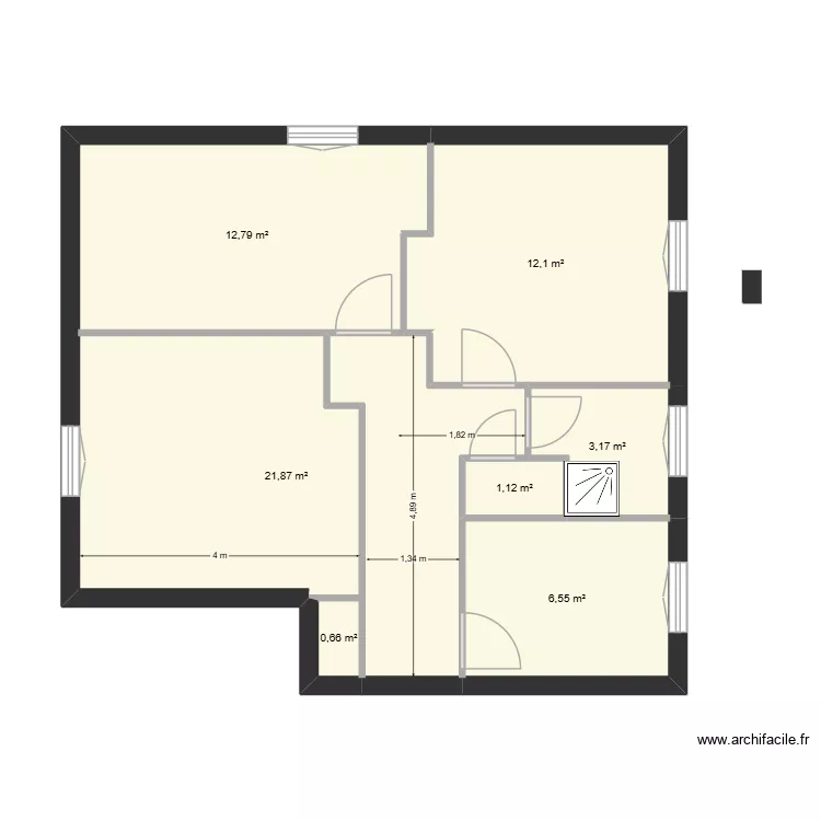 Semard A02. Plan de 7  et 58 m²