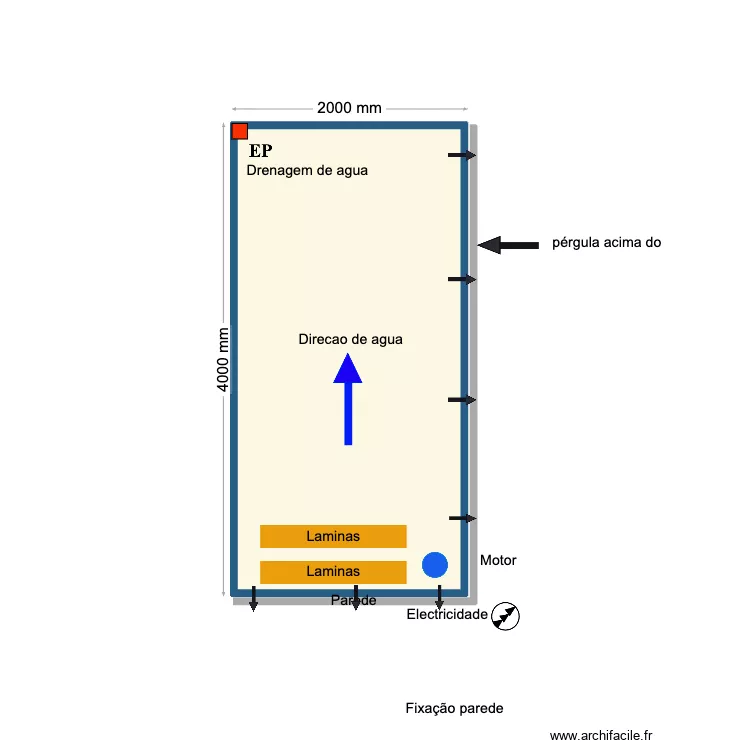 Paul Immo pergola. Plan de 1  et 7 m²