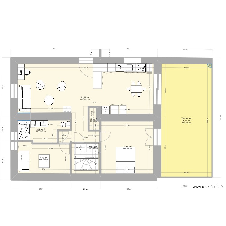 sur nouf charman. Plan de 7 pièces et 99 m2