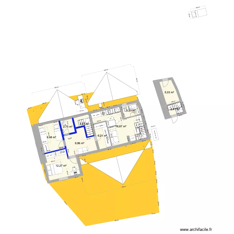 PRIEUX intérieur 1er 2209 bis. Plan de PRIEUX intérieur 1er 2209 bis. Plan de