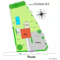 Plan de masse maison extension