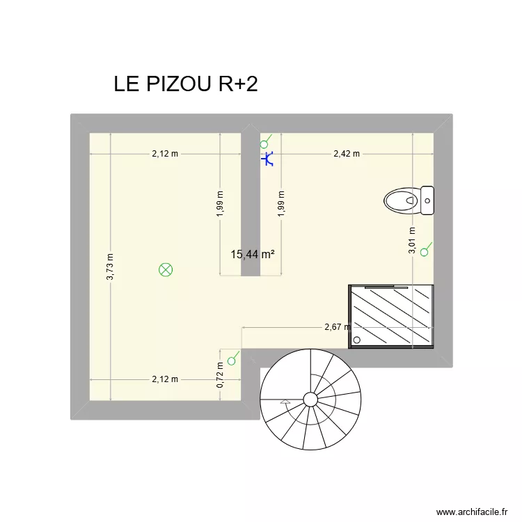 LE PIZOU R+2. Plan de LE PIZOU R+2. Plan de