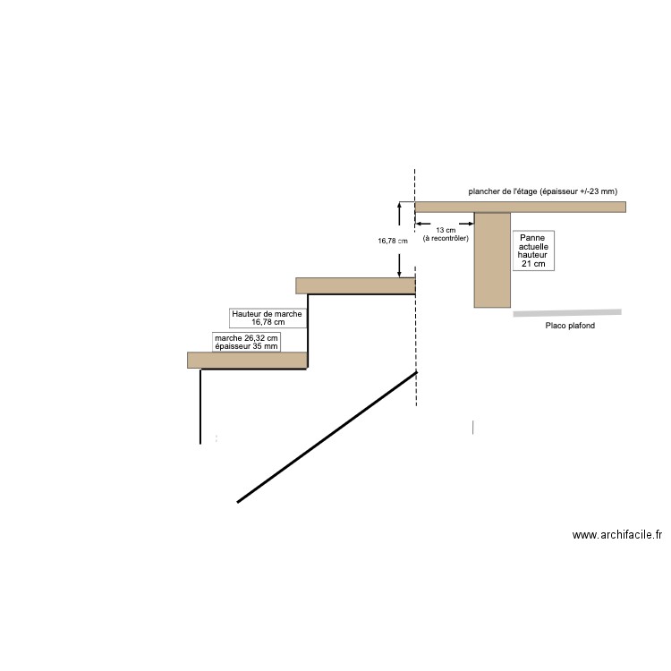 19/07/2025-profil escalier. Plan de 0 pièce et 0 m2