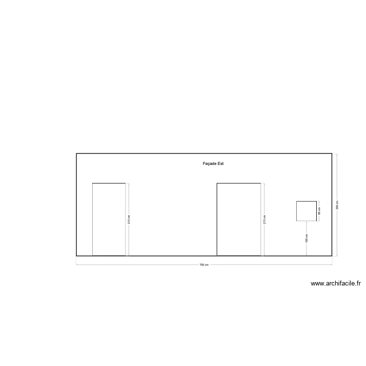 Garage façade Est. Plan de Garage façade Est. Plan de