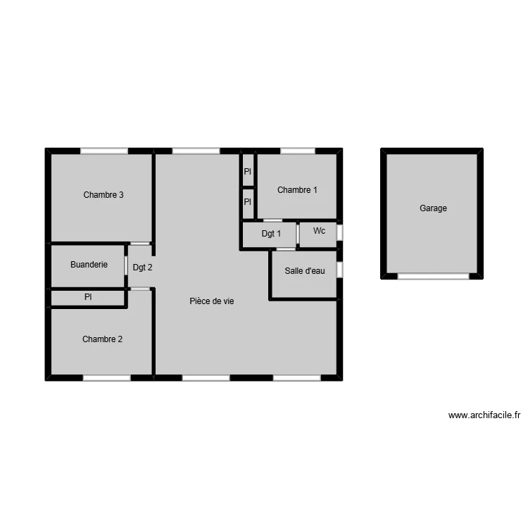 Herve elec termites saint hilaire. Plan de 12 pièces et 31 m²