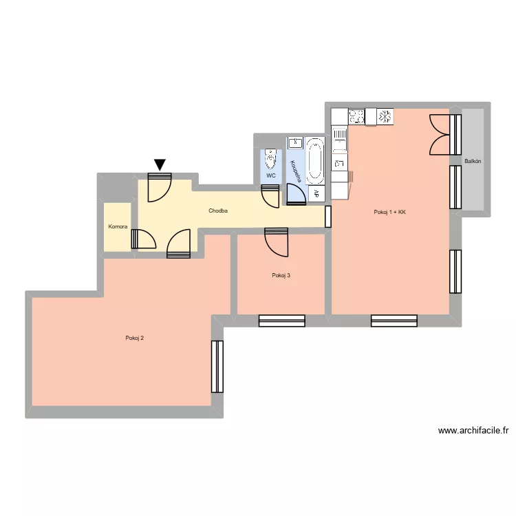 17. listopadu 593, byt 20. Plan de 14 et 212 m² 17. listopadu 593, byt 20. Plan de 14 et 212 m²