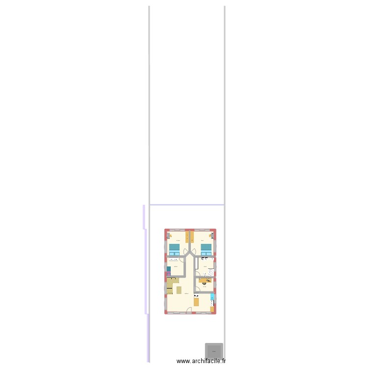 01 Java 03. Plan de 7 pièces et 105 m2