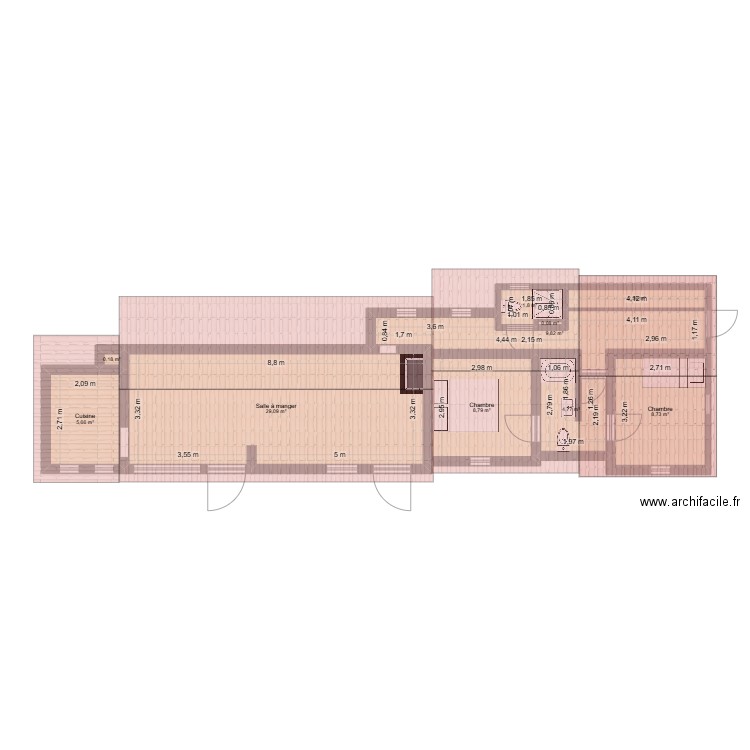 Maison Vallauris Plan 01 V2. Plan de 10 pièces et 71 m2