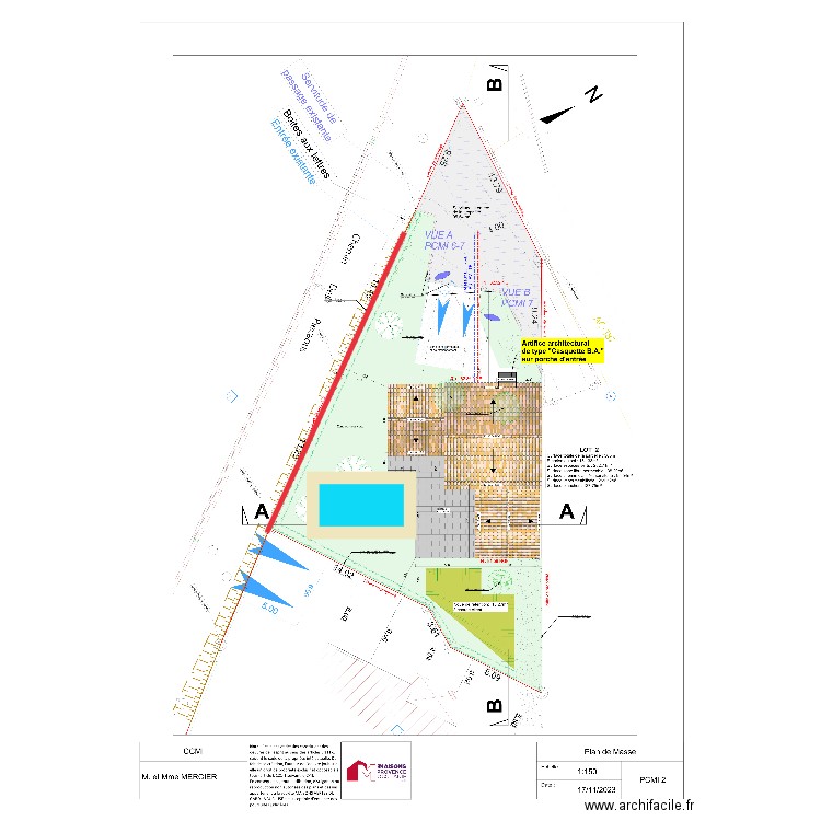 plan de masse. Plan de 0 pièce et 0 m2
