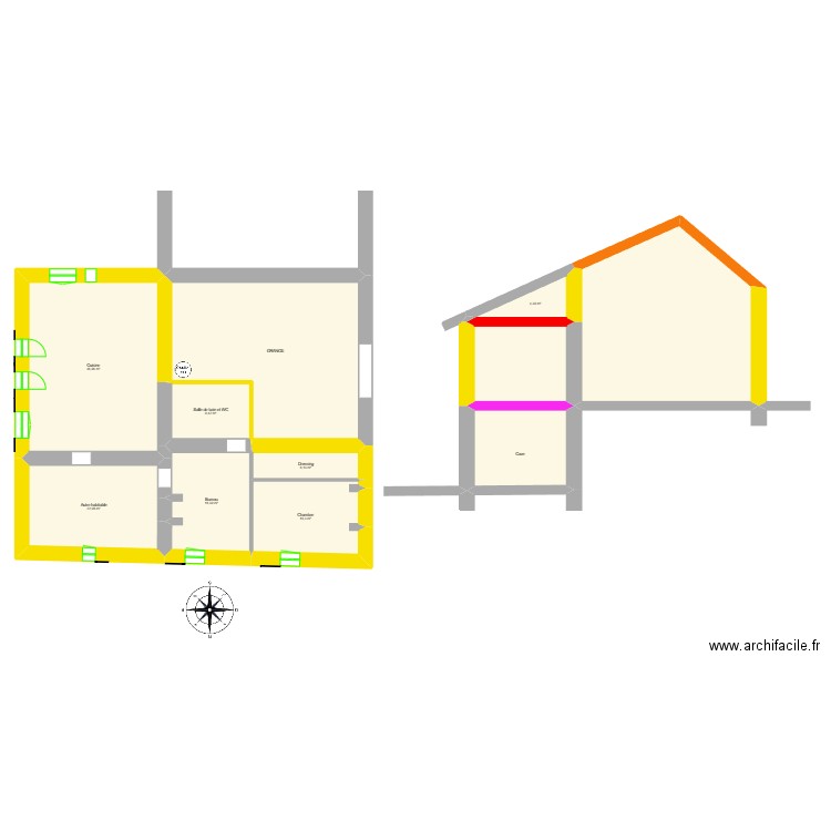 SCI LE SEPTY - POMPORT Etape 1. Plan de 11 pièces et 261 m2