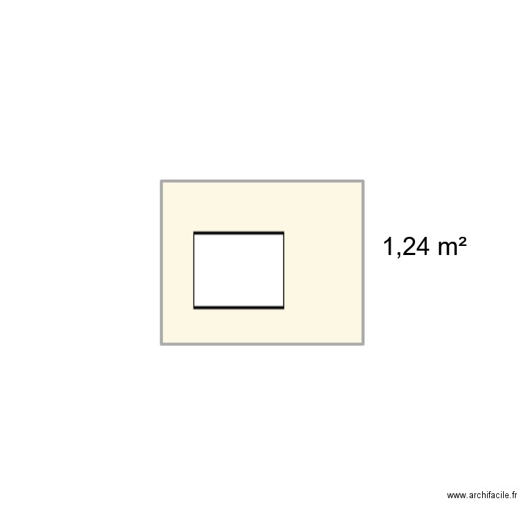 PLAN DE TRAVAIL N°1. Plan de 1 pièce et 1 m2