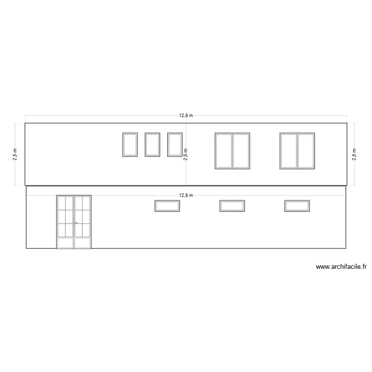 Plan de fa&ccedil;ade. Plan de 