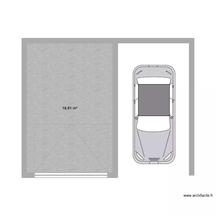 garaaaaaaaaaaaage. Plan de 1 Pièce et 19 m²