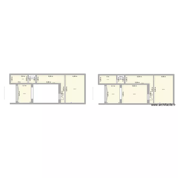 unit&eacute; II. Plan de 10  et 168 m²