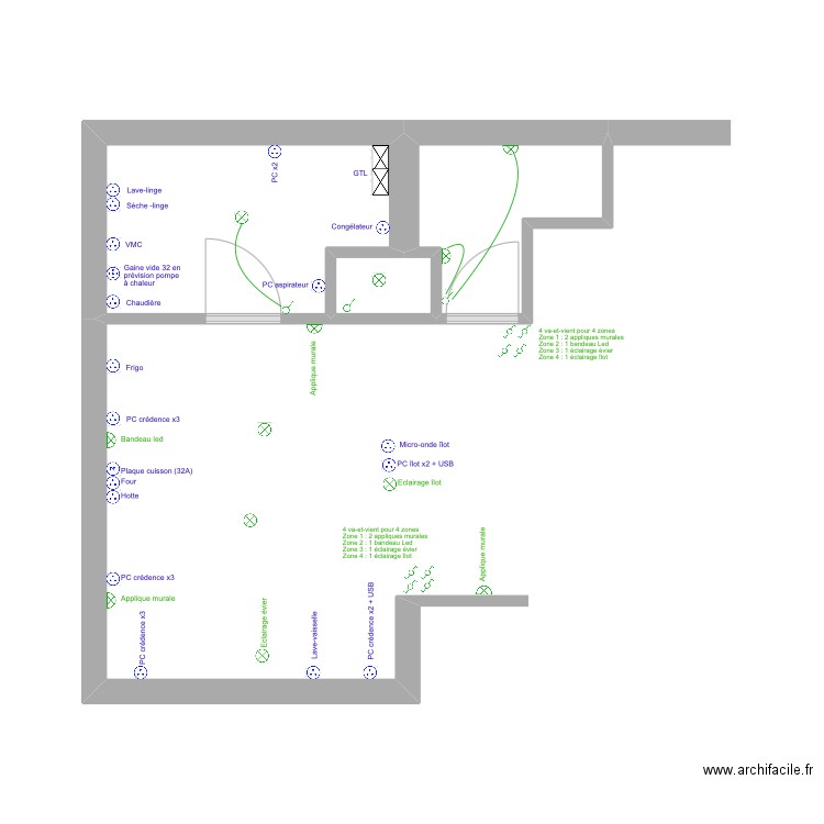 JJ  HOME 01. Plan de 3 pièces et 8 m2