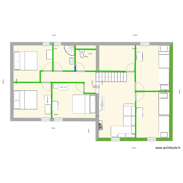 chalet ext version 0325 version 3 niveau 2. Plan de 