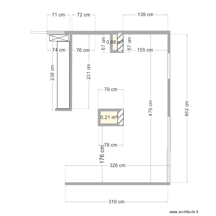 Cuisine V1. Plan de 0 pièce et 0 m2