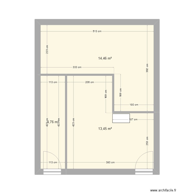 myster man V1.0. Plan de 3 pièces et 33 m2