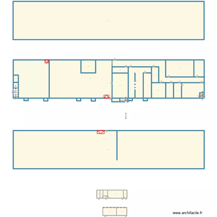 espace vert. Plan de 28 pièces et 10903 m²