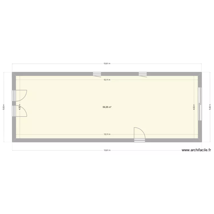 Perception. Plan de 1 et 59 m² Perception. Plan de 1 et 59 m²